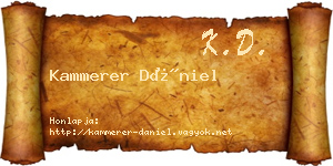 Kammerer Dániel névjegykártya