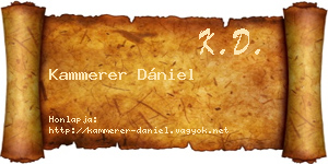 Kammerer Dániel névjegykártya